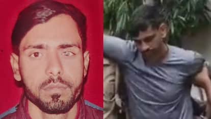 रोहित की फाइल फोटो और मुठभेड़ में पकड़ा गया हत्यारोपी राहुल।
