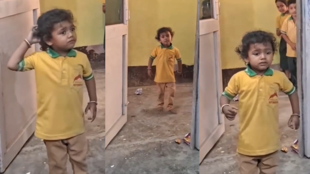 Bihar Little boy spoke of to break the school in front of the teacher funny viral video