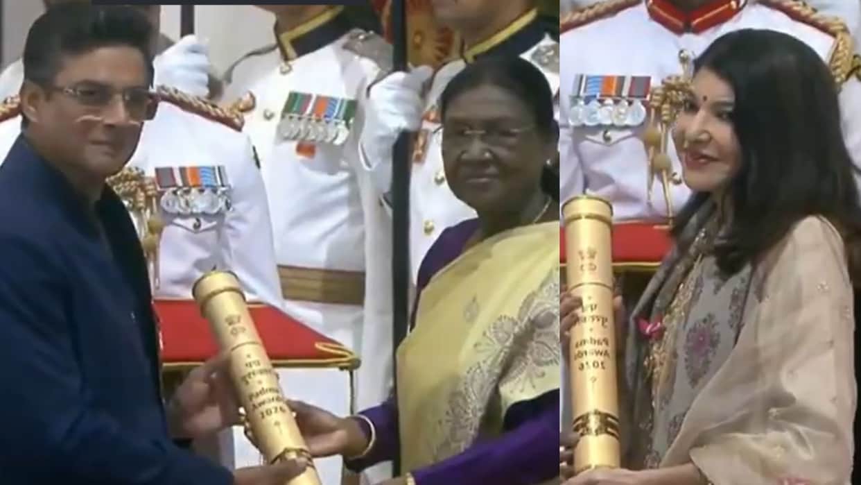 Singer Alka Yagnik And Mammootty Conferred With Padma Award By President Droupadi Murmu
