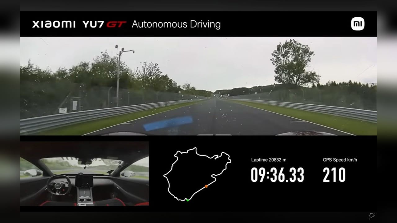Xiaomi YU7 GT: Driverless EV Completes 21km Race Track Run, Sets Unique Record