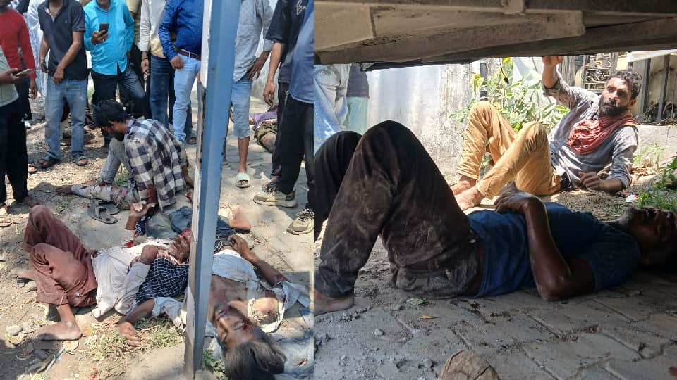 Dehradun Bus Crushed bus Many Labourers had come hoping for day wages they lay drenched in blood