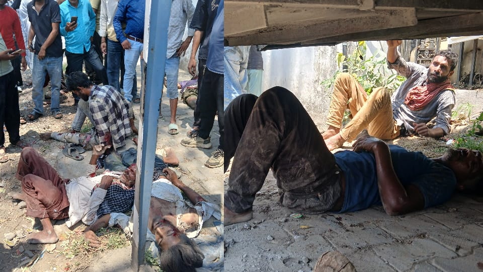 Dehradun Bus Crushed bus Many Labourers had come hoping for day wages they lay drenched in blood