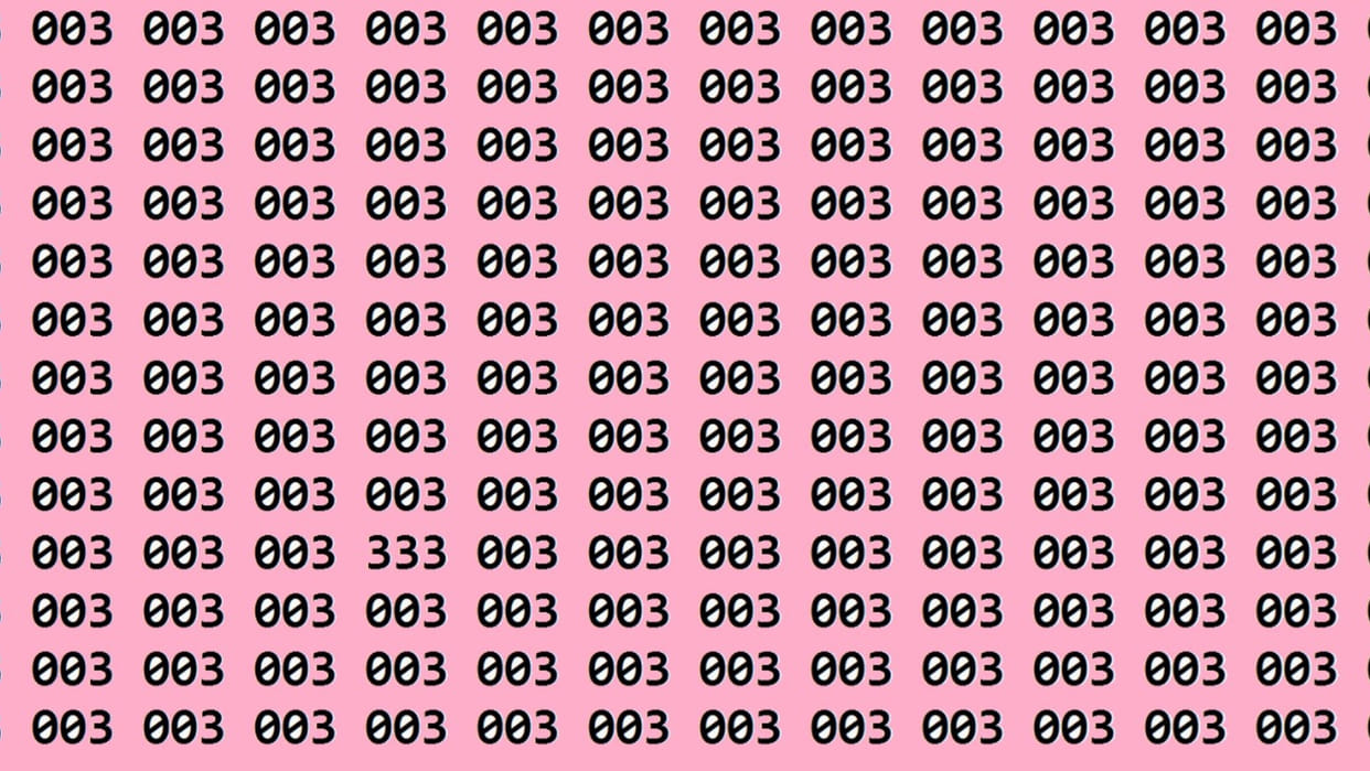 Optical illusion iq test if you have eagle eyes and super brain then find 333 in 12 seconds