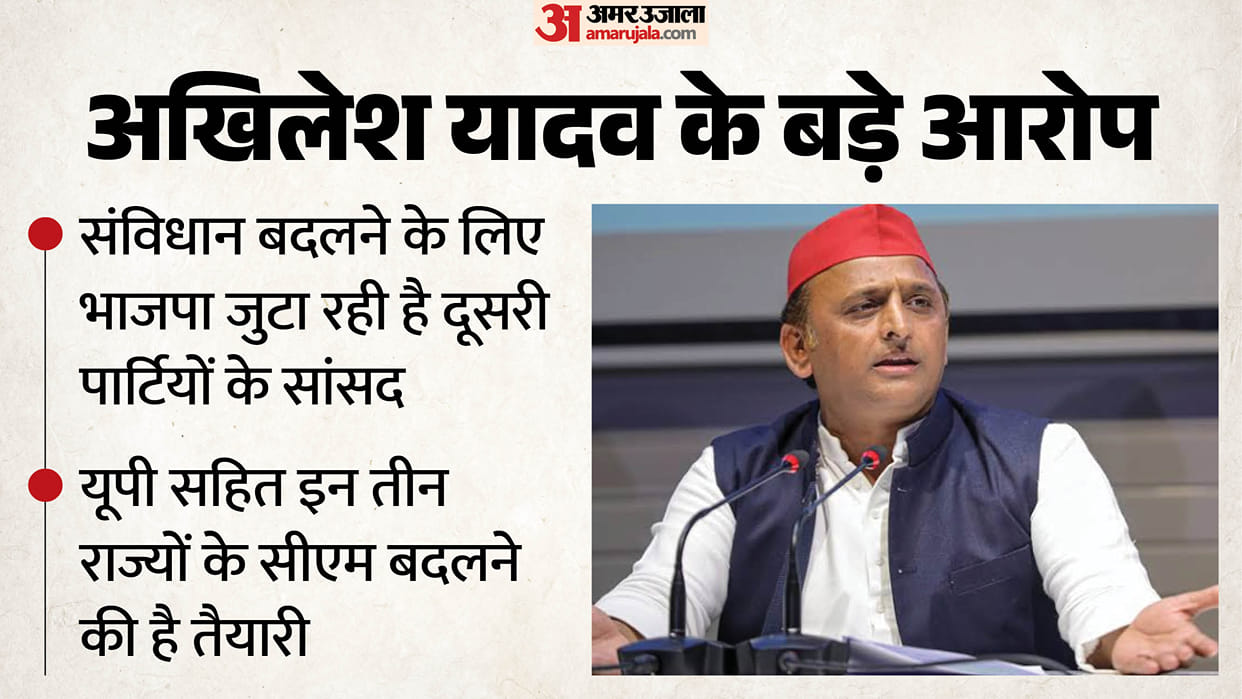 Akhilesh Yadav said: BJP is conspiring to change the Constitution, hence MPs from other parties are being gath