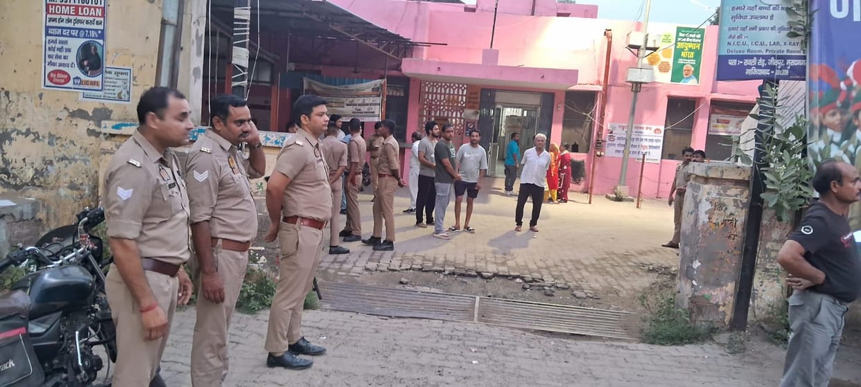 Two dead in Muradnaga Both run over by bus both returning from duty
