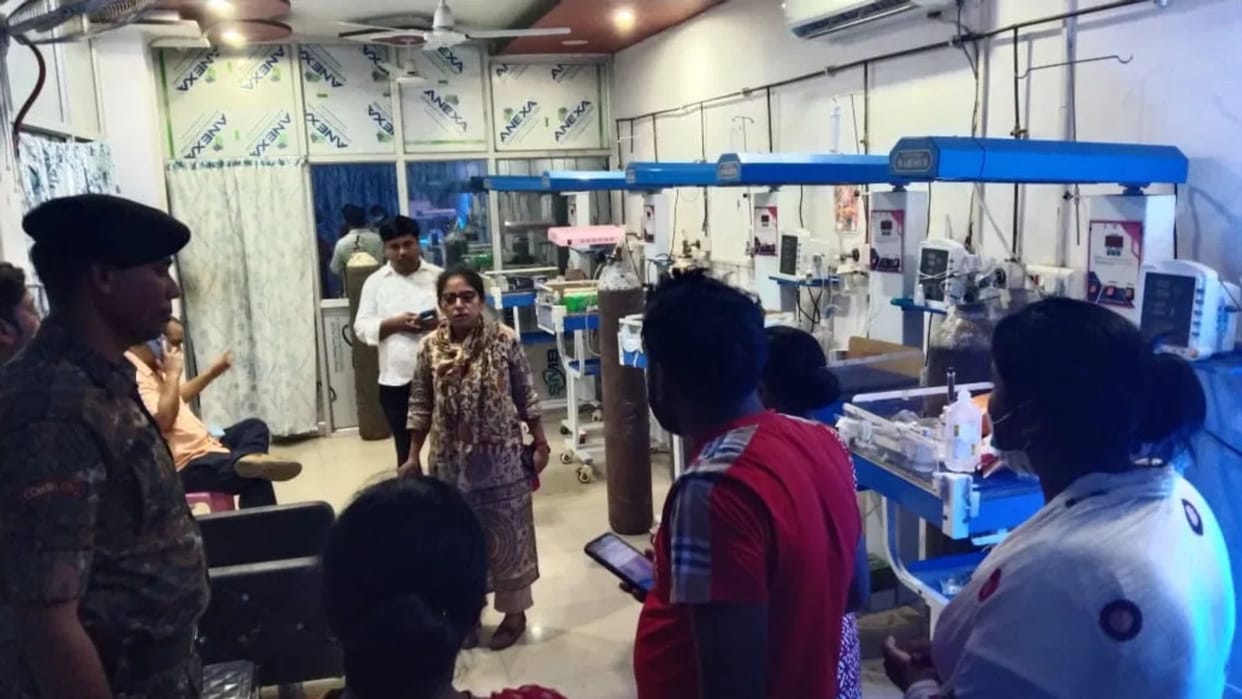 Newborn found writhing   warmer in a locked hall; hospitals sealed Motihari East Champaran Bihar News