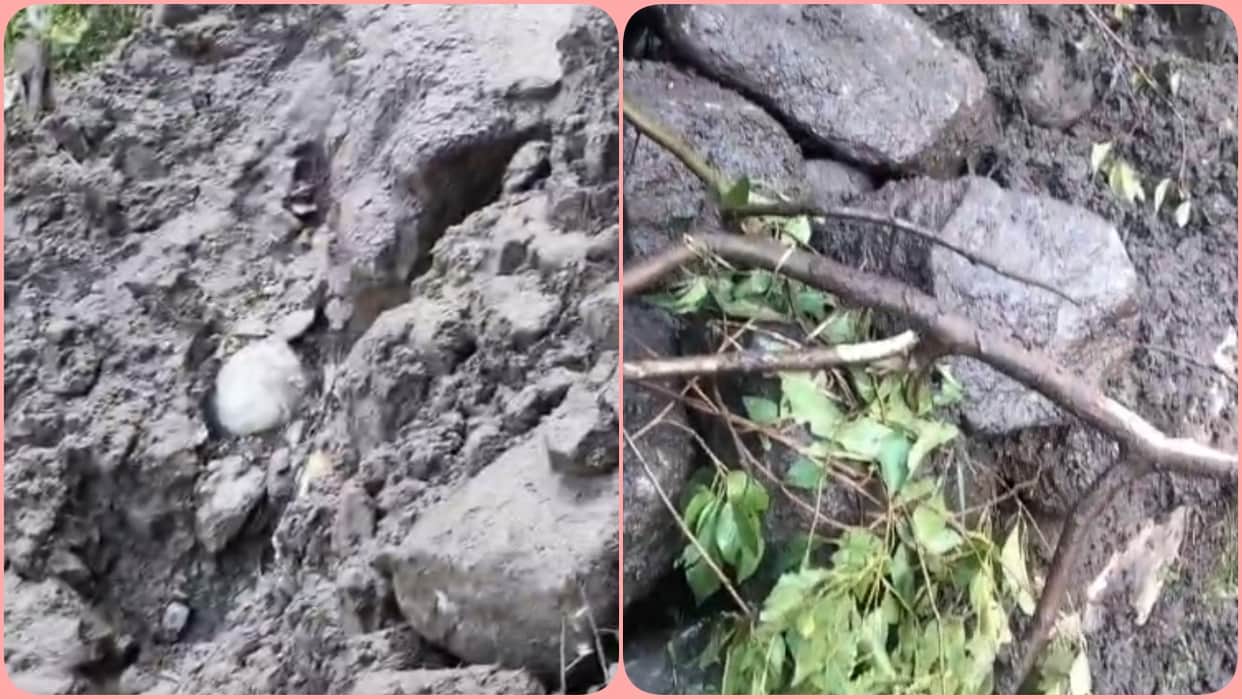 himachal kinnaur kachrang nala cloudburst flood damages footbridge water supply
