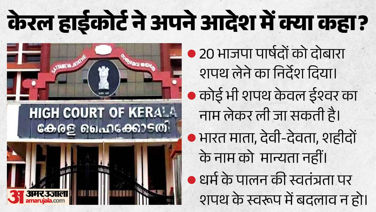 Kerala Questions raised over invoking names of deities; High Court orders BJP councillors to take oath again.