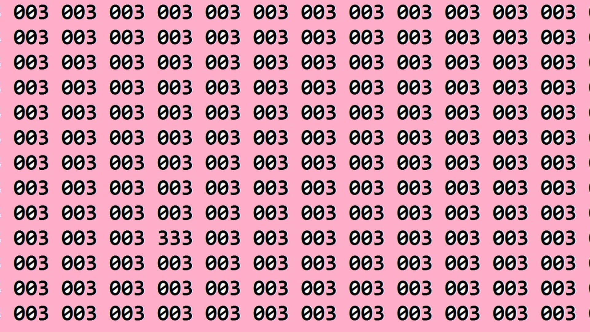 Optical illusion iq test if you have eagle eyes and super brain then find 333 in 12 seconds