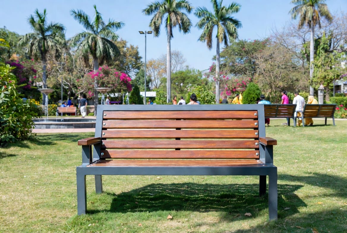 No more standing around executive benches will be installed in parks and markets in delhi