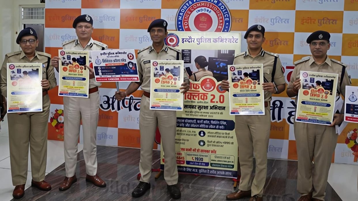 Indore News Police Commissioner Safe Click 2026 Cyber Awareness Campaign