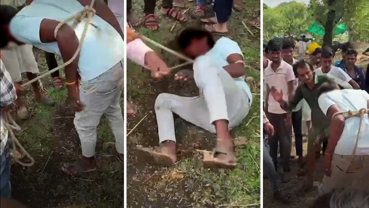 In Rajgarh, a youth was tied up, beaten and burnt with a hot wire on suspicion of theft.