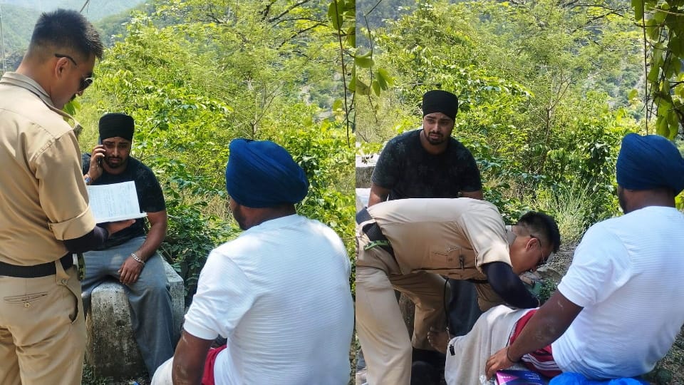Rishikesh-Badrinath Highway Accident Motorcycle carrying pilgrims bound for Hemkund Sahib two Injured
