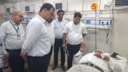 Stone pelting on revenue team accountant injured Police FIR against 16 people 5 arrested in ghazipur