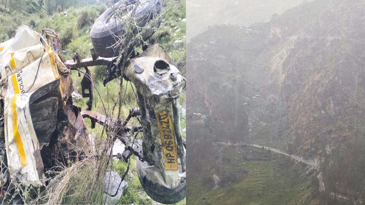 हिमाचल में बड़ा हादसा: गहरी खाई में गिरी पिकअप गाड़ी, मां-बेटे सहित छह लोगों की माैत, देखें वायरल वीडियो