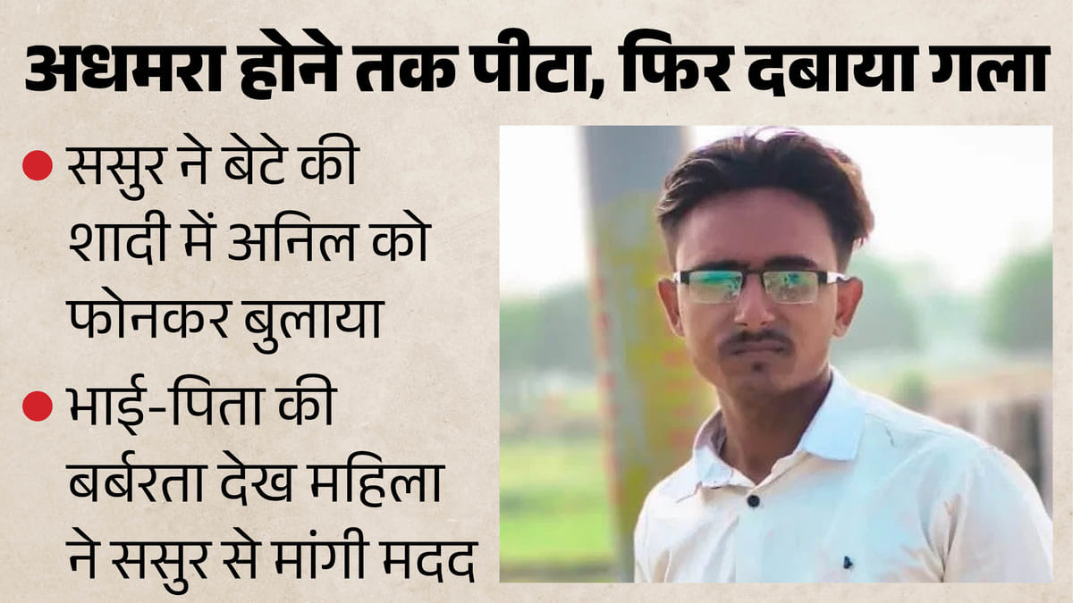 दामाद को दी दर्दनाक मौत: ससुर ने युवक को बुलाया, फिर बेटे के साथ मिलकर पीटा, पोस्टमार्टम से सामने आई बर्बरता