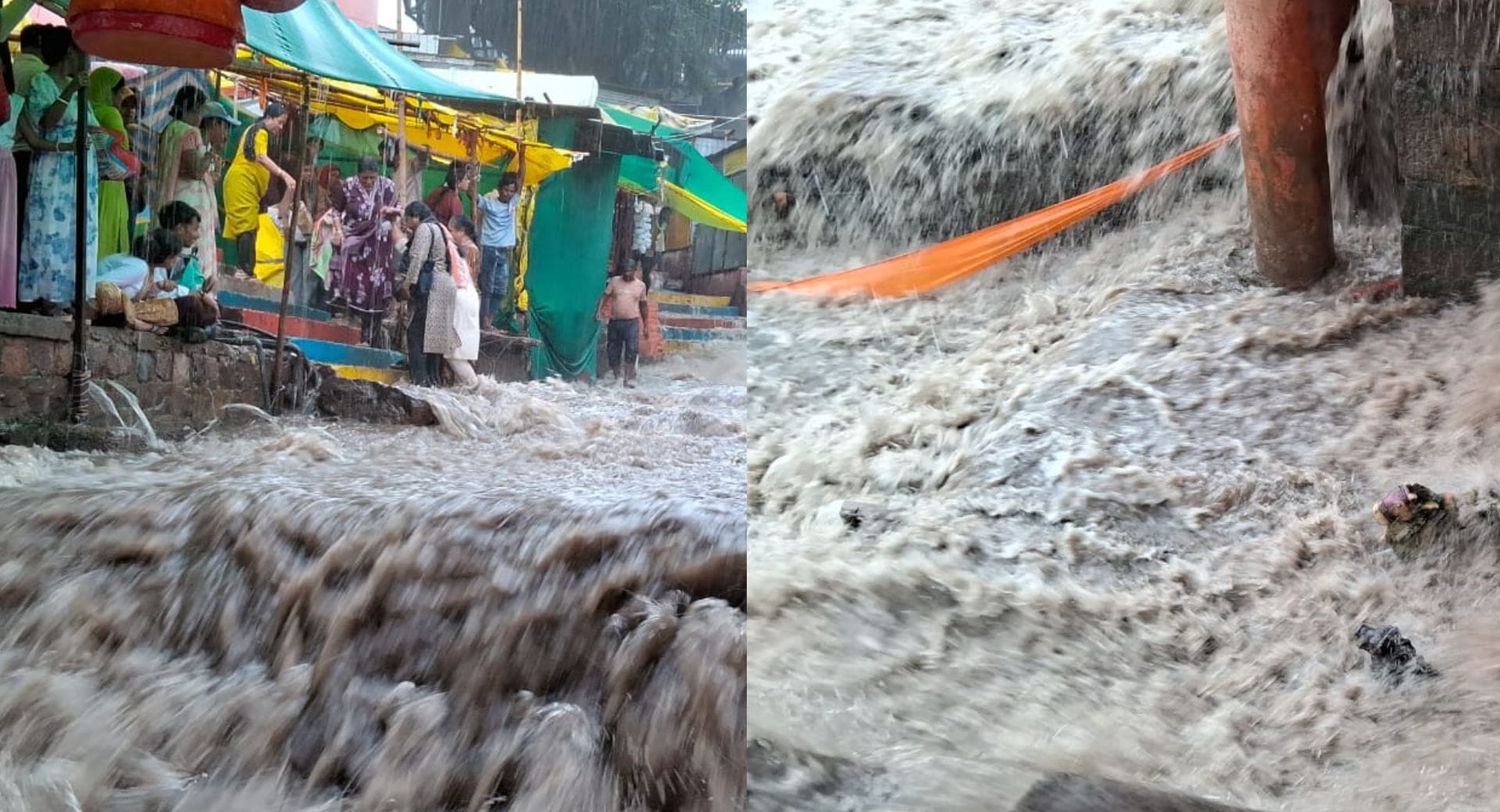 ओंकारेश्वर में मानसून की पहली तेज बारिश ने नगर की व्यवस्थाओं की पोल खोली