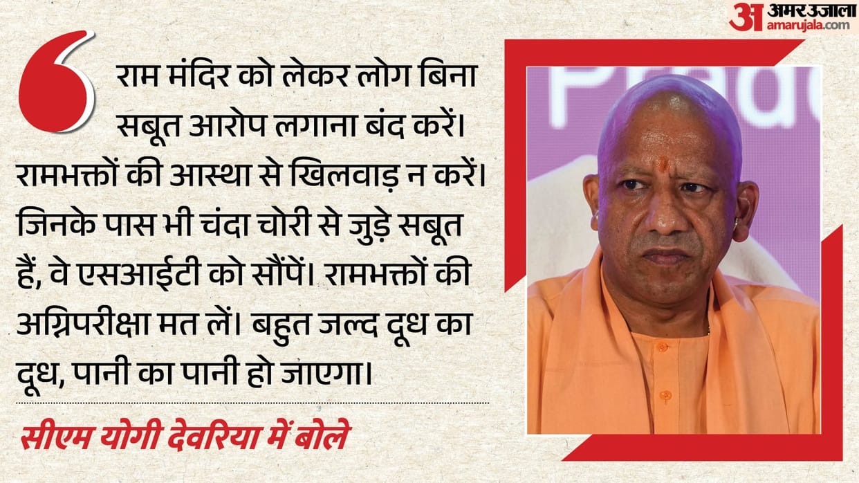 CM Yogi s first statement following FIR over theft of offerings at Ram Mandir
