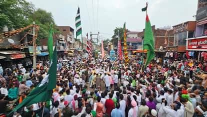 Muharram Alam and Tazia processions in Sonbhadra eyes welled up with tears in memory of martyrs of Karbala