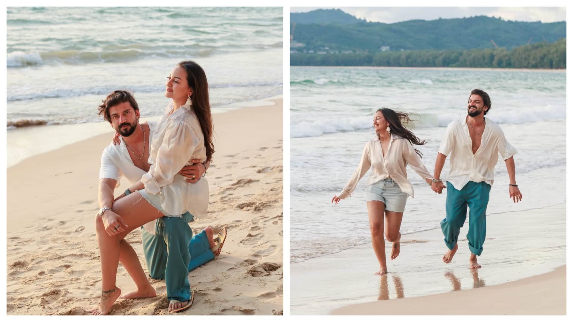 sonakshi sinha shares romantic phoots with husband zaheer iqbal from thailand vacation