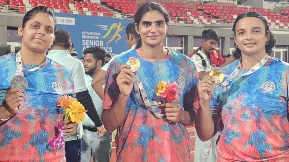 Haryana girls dominate discus throw sweep all three medals at Bhubaneswar National Championship