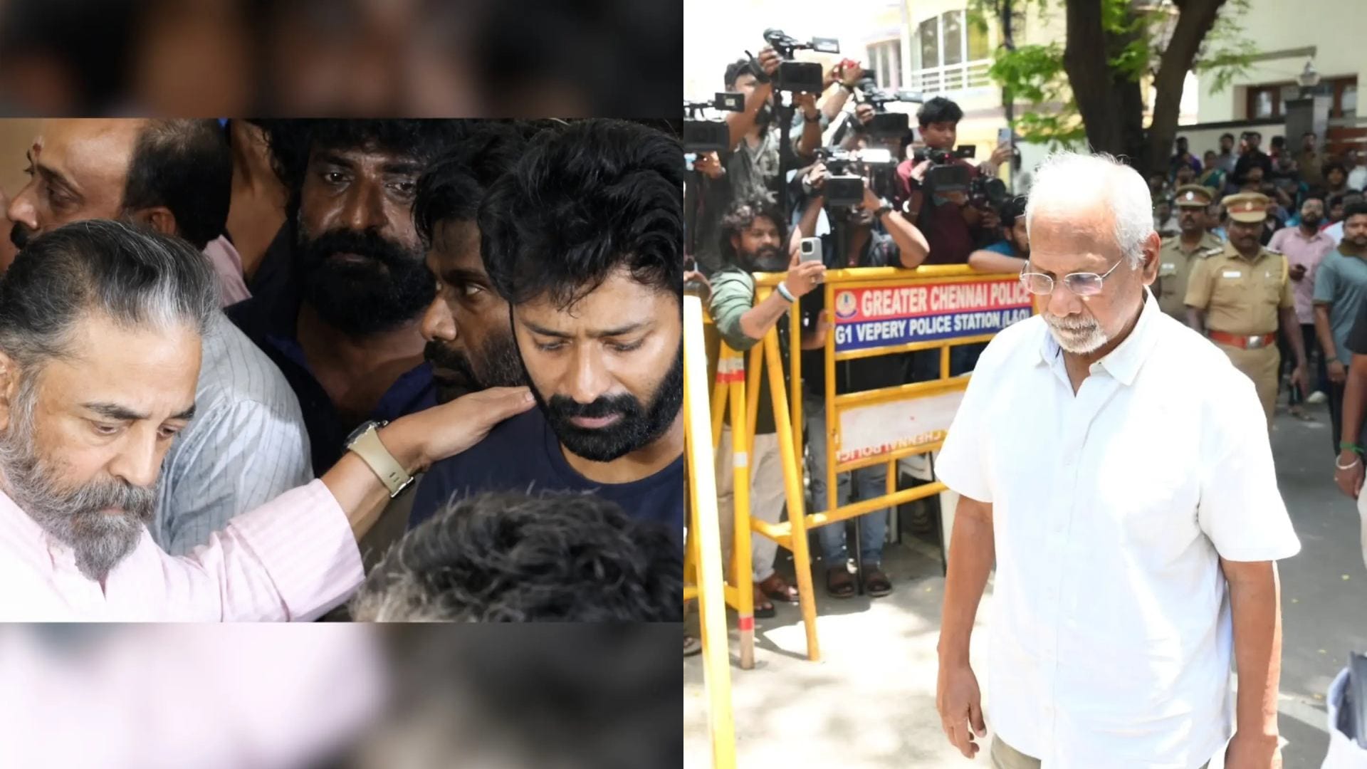 Rajinikanth and Kamal Haasan came together to bid a heartfelt farewell to K Bhagyaraj