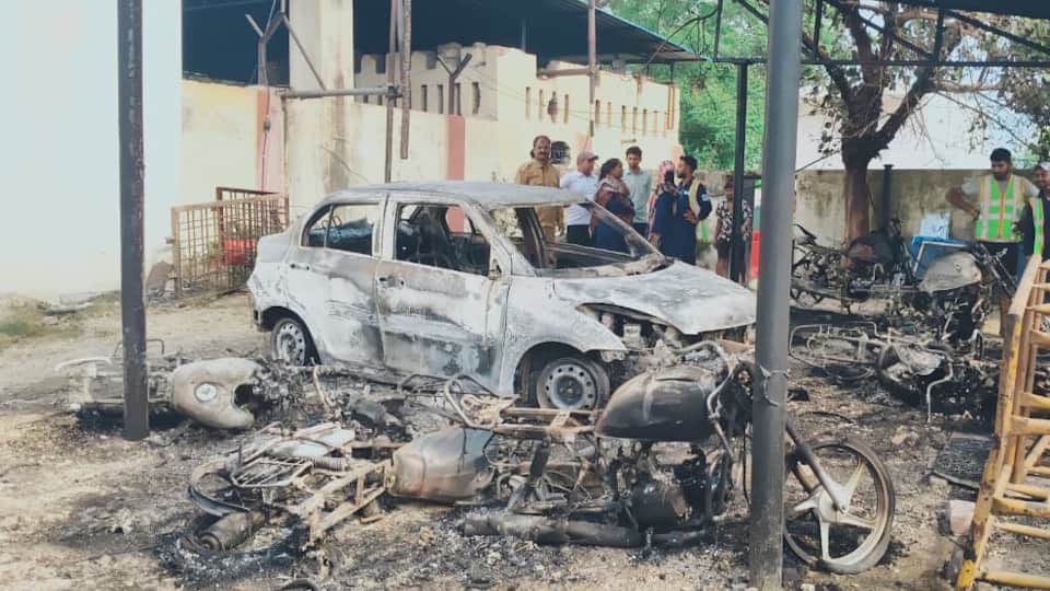 LPG tanker fire in UP Door open flames ahead story from gas leak to blast kaushambi
