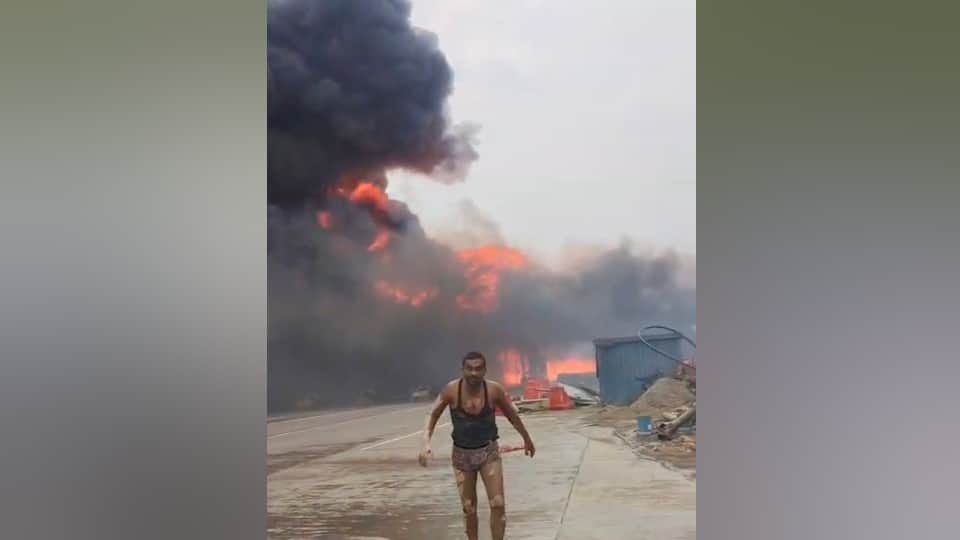 UP News Generator Spark Suspected Behind Toll Plaza Blaze After LPG Tanker Valve Broke Fire Triggered Gas Leak