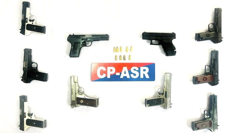 Crackdown on cross-border illegal arms smuggling network four arrested pistols cartridges recovered amritsar