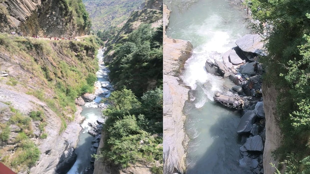 Car plunges into nala from road; four dead, including three women; one  injured