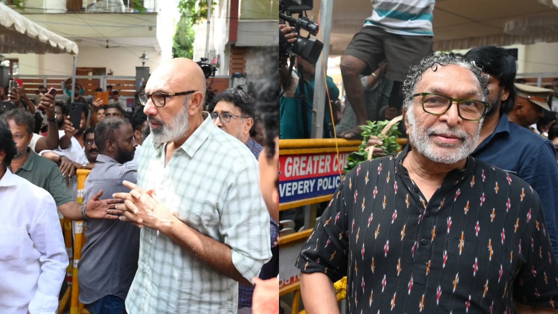 Rajinikanth and Kamal Haasan came together to bid a heartfelt farewell to K Bhagyaraj