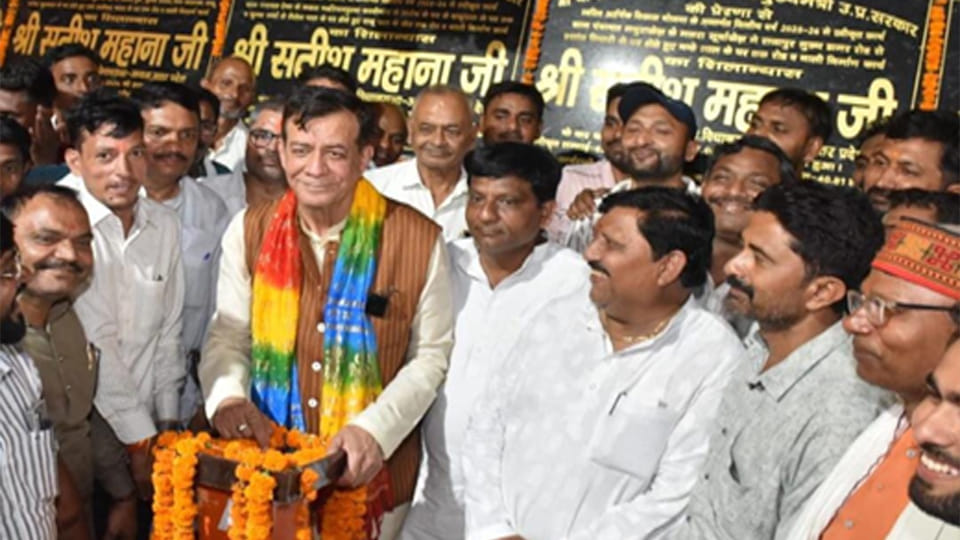 Kanpur: Assembly Speaker Mahana Lays Foundation Stone for Roads Worth ₹17 Crore