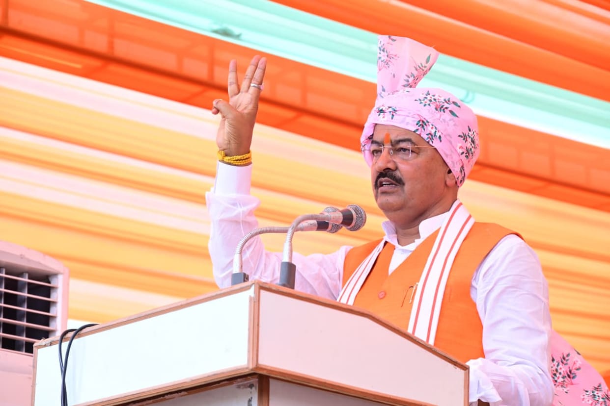 Deputy CM Maurya lays the foundation stone for a memorial gate on the occasion of Ahilyabai Holkar's 301st bi