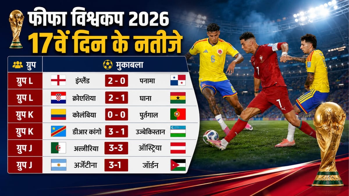 फीफा विश्वकप में कल क्या हुआ और आज क्या?: इंग्लैंड-क्रोएशिया नॉकआउट में; पुर्तगाल-कोलंबिया में हुई