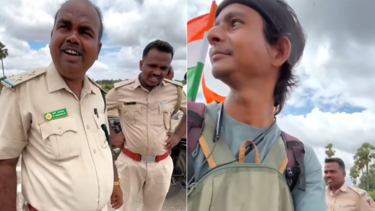 Karnataka Police Stopped The Bihar Man Who Were Skating From Last 145 Days Reason Was Amazing