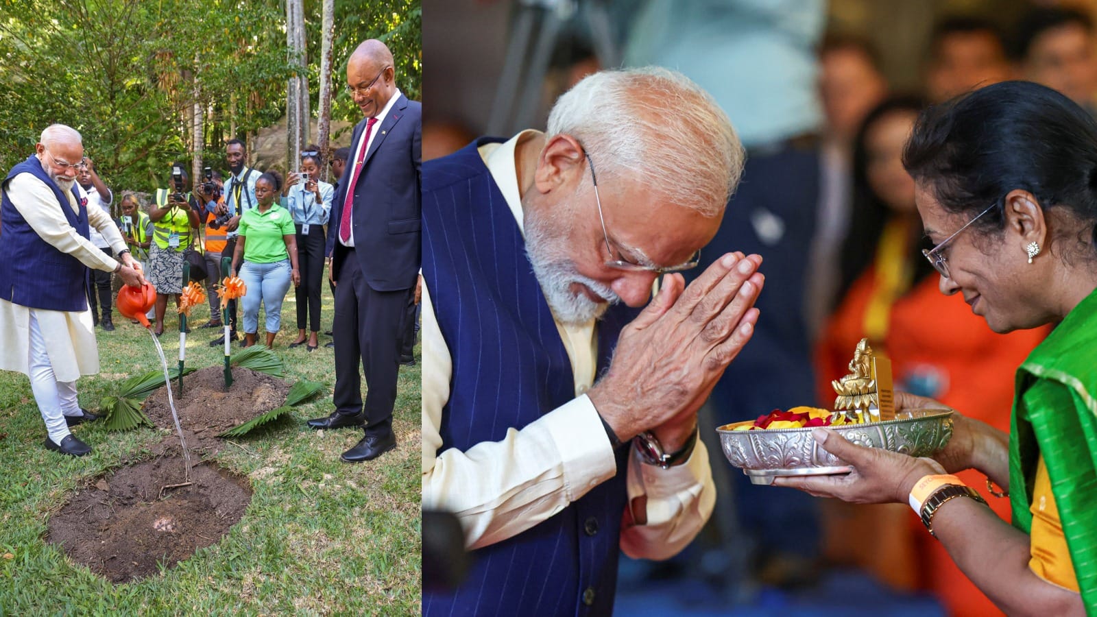 pm modi Seychelles visit Patrol Vessel Lespwar gift meets 194 year old tortoise Jonathan president herminie