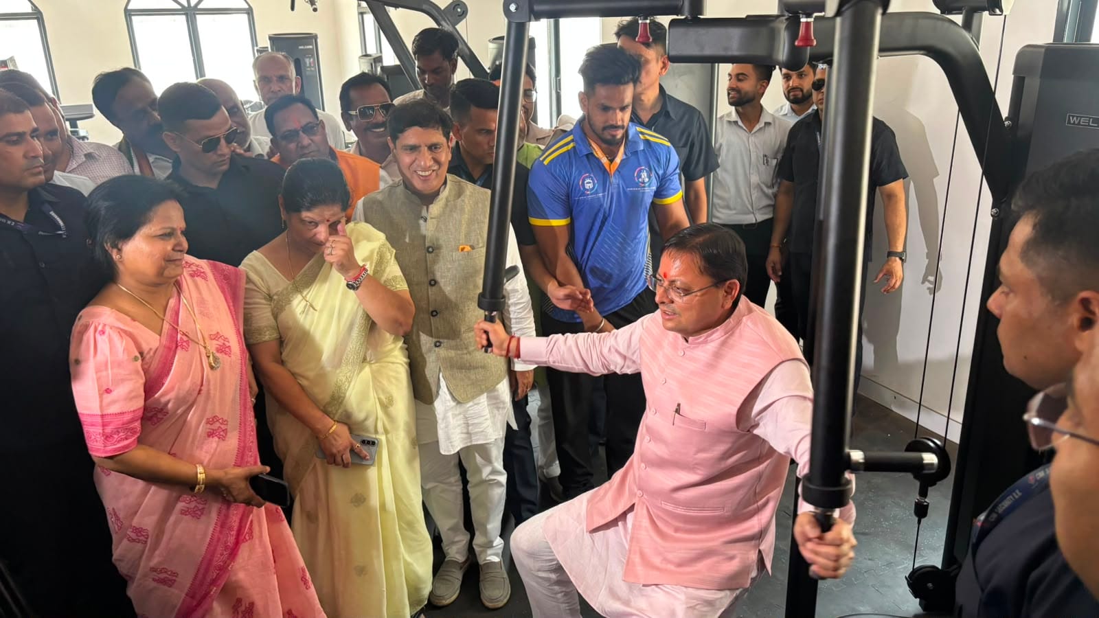 सीएम धामी ने की एक्सरसाइज