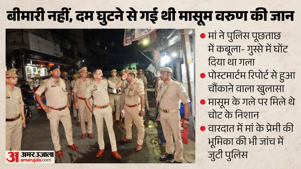 The innocent child insisted on coming along  mother strangled him to death in moradabad