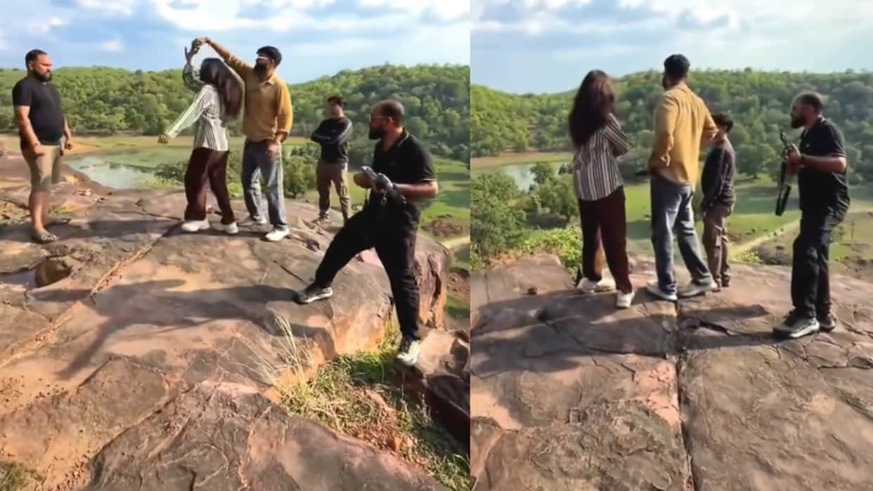 Husband takes bodyguards on honeymoon with wife video goes viral on social media