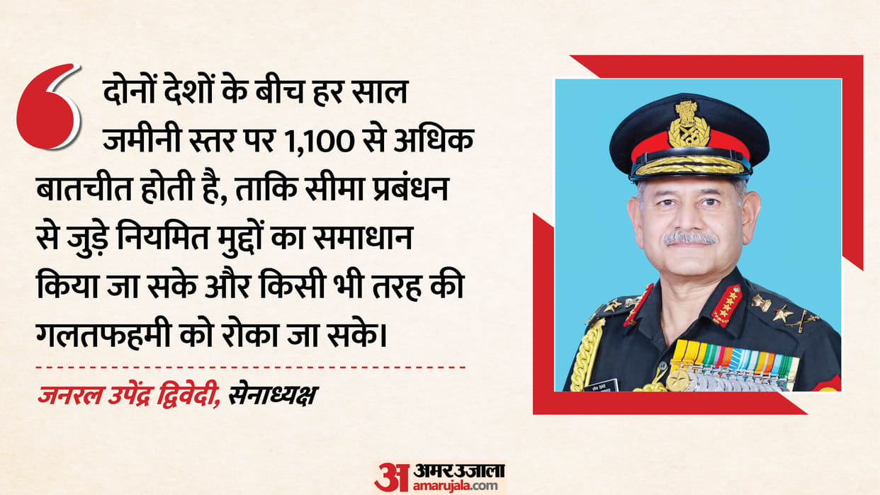 Army chief Gen Upendra Dwivedi Over 1100 interactions annually to resolves issues along India-China border
