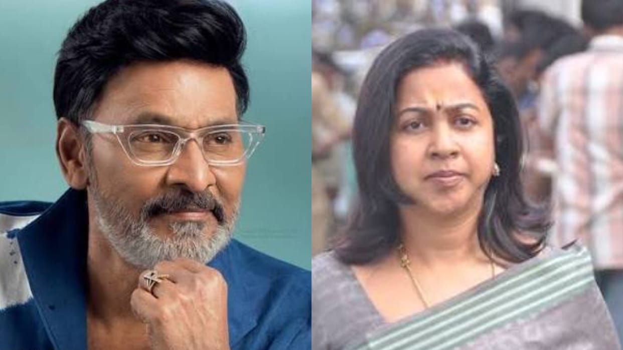 Actor Radikaa Sarathkumar criticised the paparazzi for filming veteran filmmaker K Bhagyaraj funeral