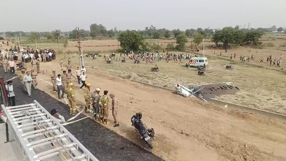 Bareilly Plane Crash Trainee Aircraft Hit High-Tension Line, Pilot Escaped as Power Supply Was Off