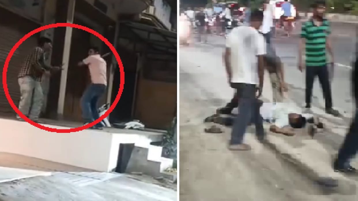 Attempt made to run over a shopkeeper with a car while he was trying to intervene both knees fractured