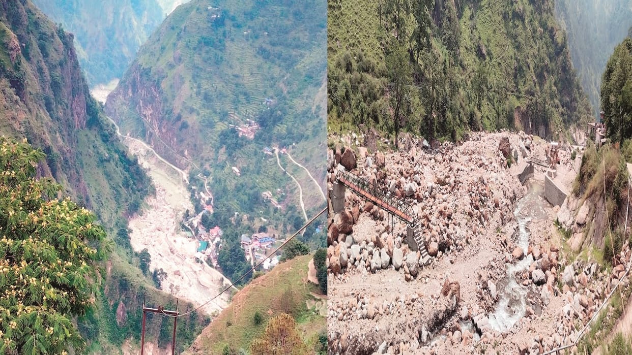 Even two years after the disaster, elderly couple are forced to live along the banks of the Samej Khad