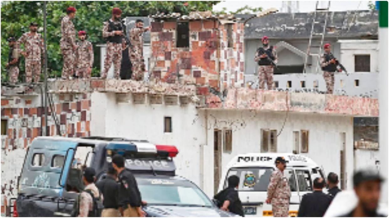 Terror attack in Karachi, internal security failure; attempts to pin the blame on India are laughable.