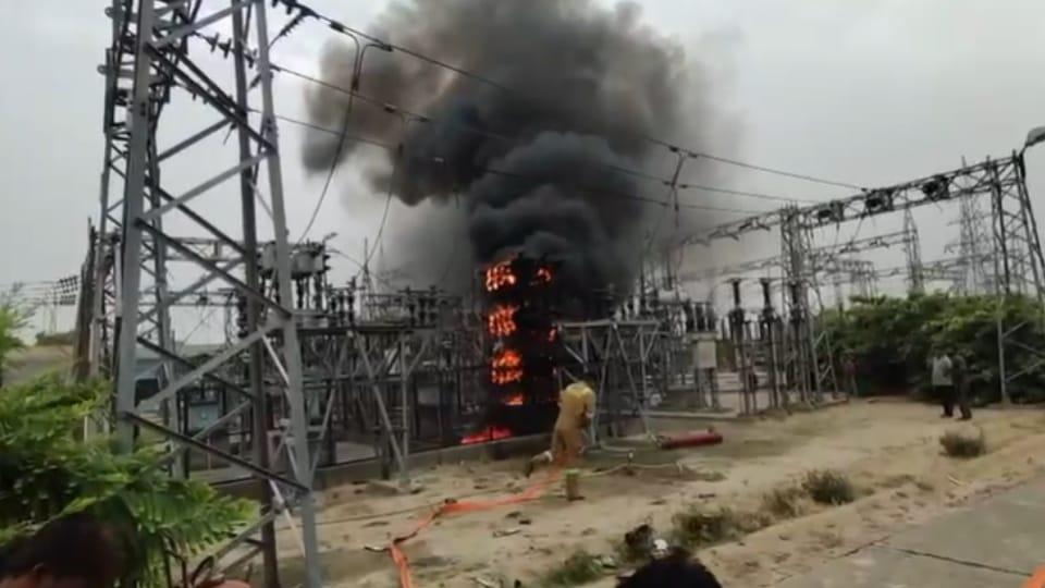 Baghpat:Monkeys Trigger Fire at Power Substation, Capacitor Bank Destroyed, Power Supply Hit in Eight Villages