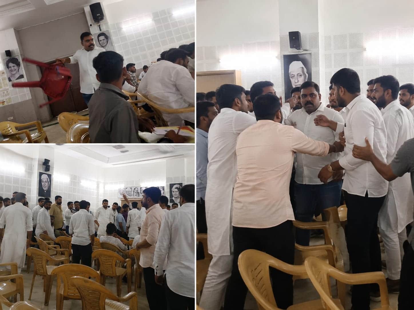 यूथ कांग्रेस की बैठक में विवाद