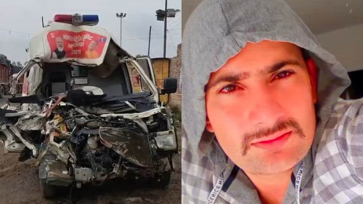 Ambulance collides with truck constable killed veterinarian and driver injured in Shahjahanpur