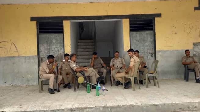 Kanpur Golu Murder Case Situation tense following unrest DCP conducts flag march with police force