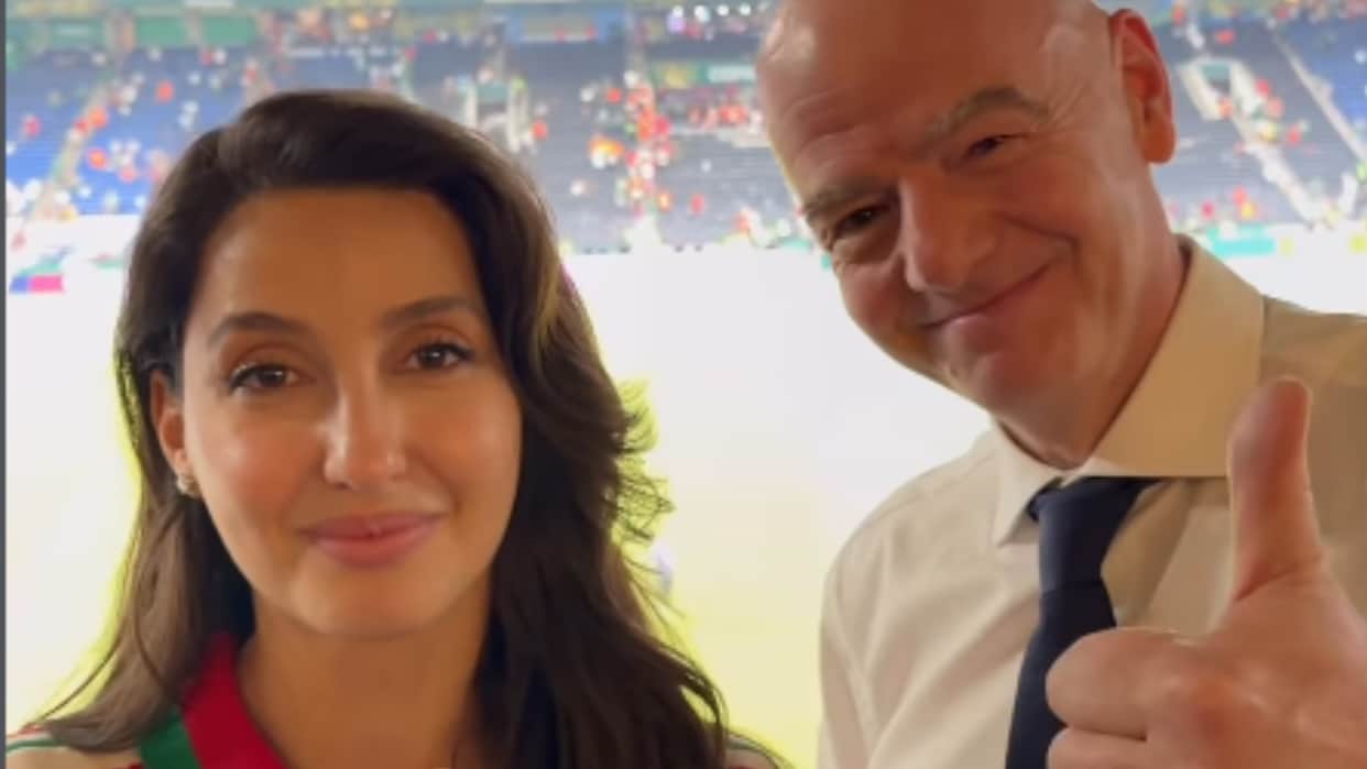 FIFA 2026 Nora Fatehi Overjoyed by Morocco Victory Celebrated At Stadium Share Video On Social MediaFIFA 2026,
